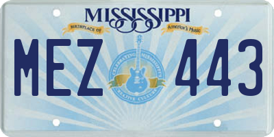 MS license plate MEZ443