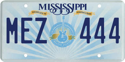 MS license plate MEZ444