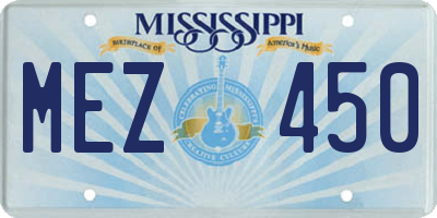 MS license plate MEZ450
