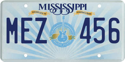MS license plate MEZ456
