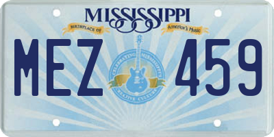 MS license plate MEZ459