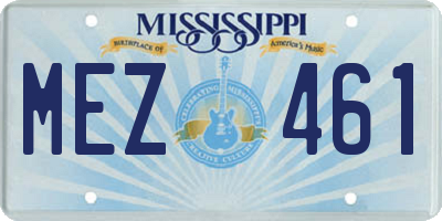 MS license plate MEZ461