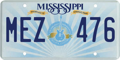MS license plate MEZ476
