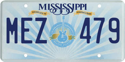 MS license plate MEZ479