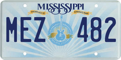 MS license plate MEZ482