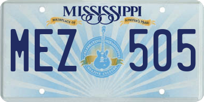 MS license plate MEZ505