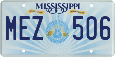 MS license plate MEZ506