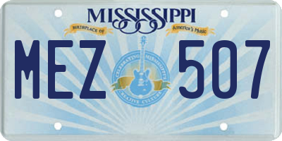 MS license plate MEZ507