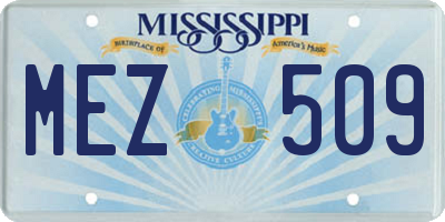 MS license plate MEZ509