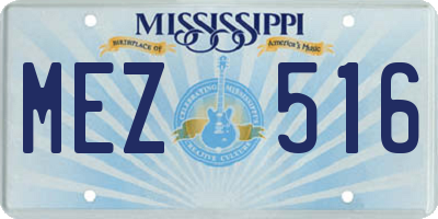 MS license plate MEZ516