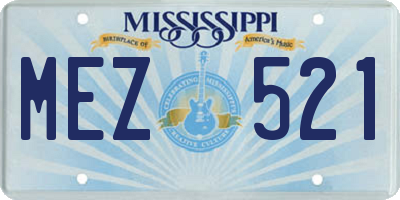 MS license plate MEZ521