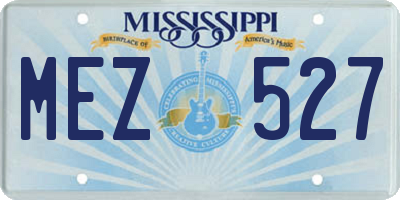 MS license plate MEZ527