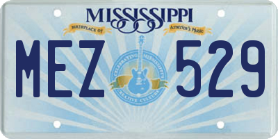 MS license plate MEZ529