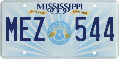 MS license plate MEZ544