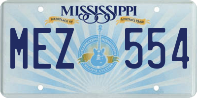 MS license plate MEZ554