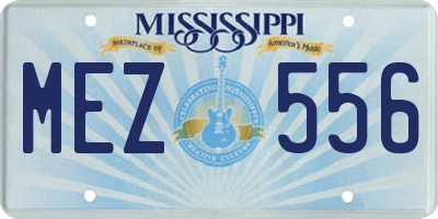 MS license plate MEZ556