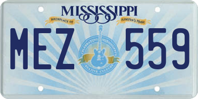 MS license plate MEZ559