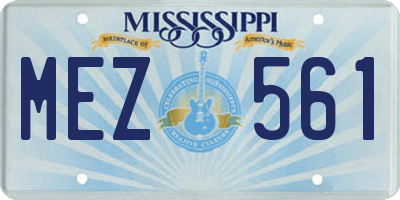MS license plate MEZ561