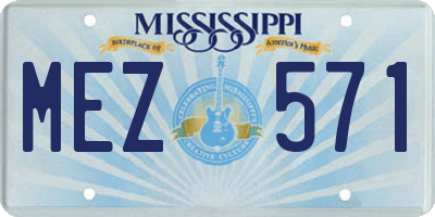 MS license plate MEZ571
