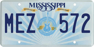 MS license plate MEZ572
