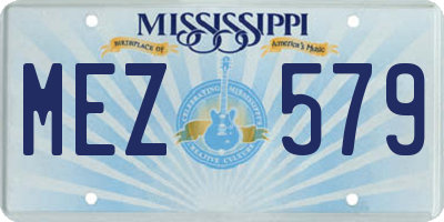 MS license plate MEZ579