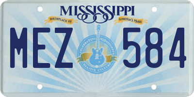 MS license plate MEZ584