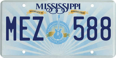 MS license plate MEZ588