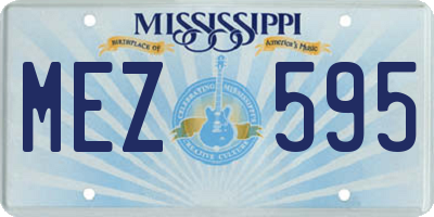 MS license plate MEZ595