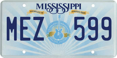 MS license plate MEZ599