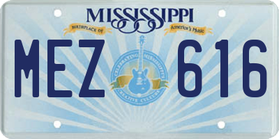 MS license plate MEZ616