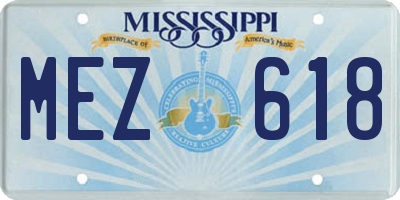 MS license plate MEZ618
