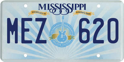 MS license plate MEZ620