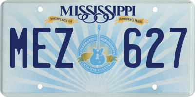 MS license plate MEZ627
