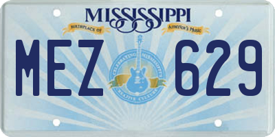 MS license plate MEZ629