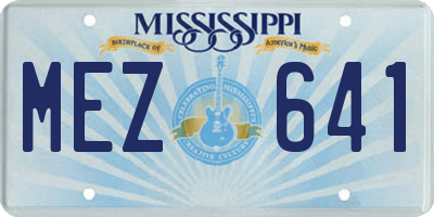 MS license plate MEZ641