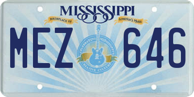 MS license plate MEZ646