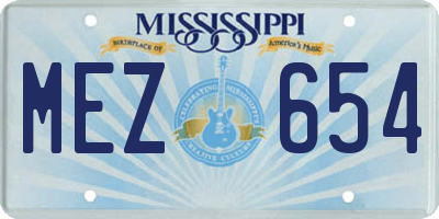 MS license plate MEZ654
