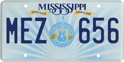 MS license plate MEZ656