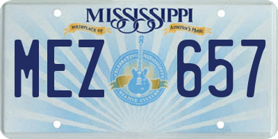 MS license plate MEZ657