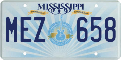 MS license plate MEZ658