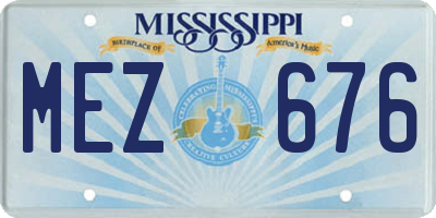 MS license plate MEZ676