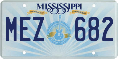 MS license plate MEZ682
