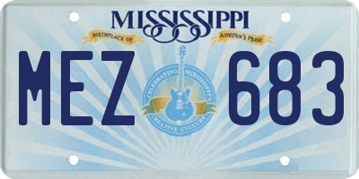 MS license plate MEZ683
