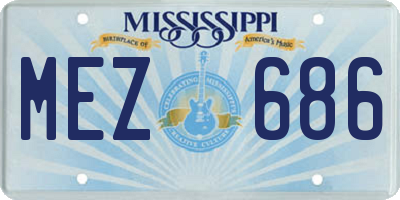 MS license plate MEZ686