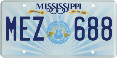 MS license plate MEZ688