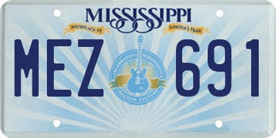 MS license plate MEZ691