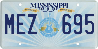 MS license plate MEZ695
