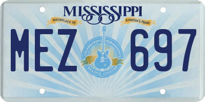 MS license plate MEZ697