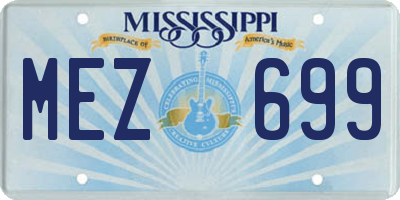 MS license plate MEZ699