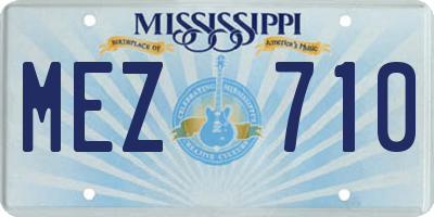 MS license plate MEZ710